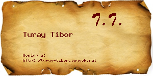 Turay Tibor névjegykártya